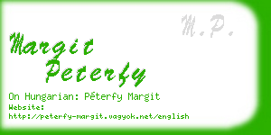 margit peterfy business card